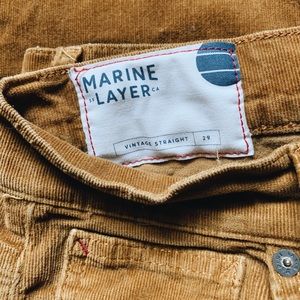 Marine Layer vintage straight corduroy pants sz 29